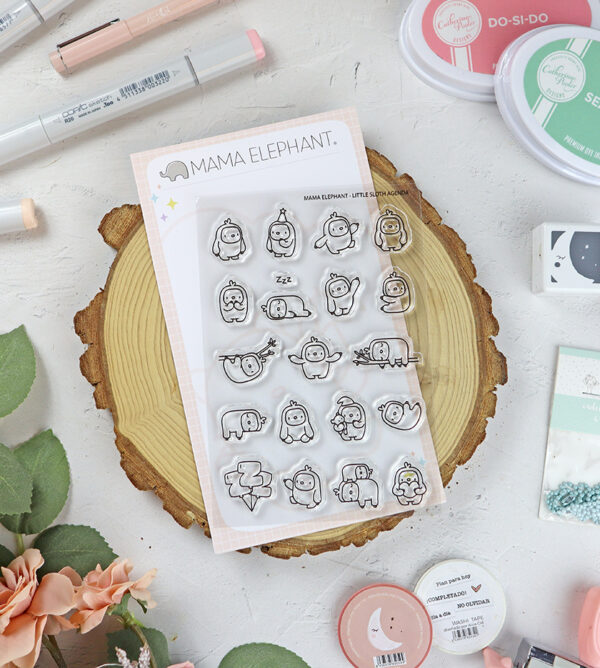 Set de sellos Little Sloth Agenda de Mama Elephant