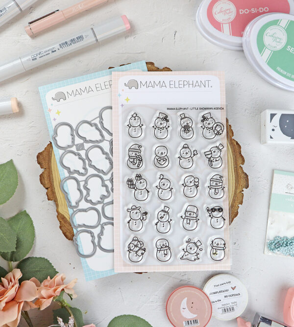 Set de sellos+troquel Little Snowman Agenda de Mama Elephant