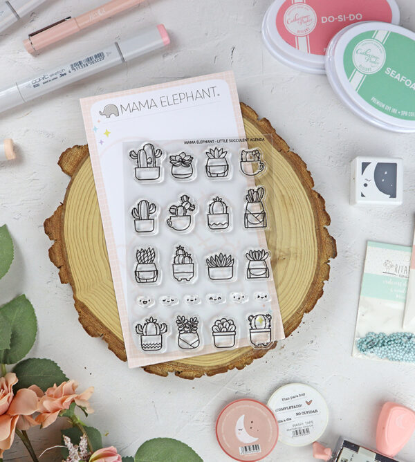 Set de sellos Little Succulent Agenda de Mama Elephant