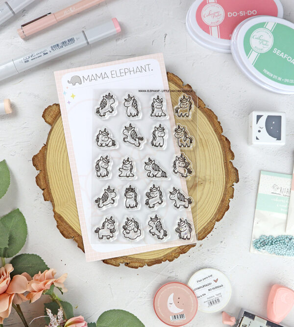 Set de sellos Little Unicorn Agenda de Mama Elephant