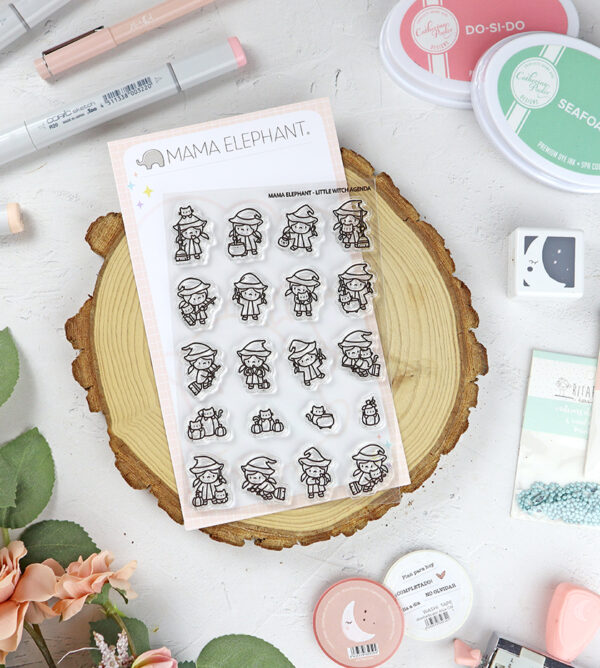Set de sellos Little Witch Agenda de Mama Elephant