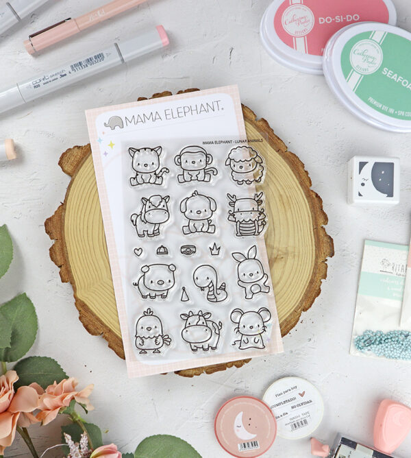 Set de sellos Lunar Animals de Mama Elephant