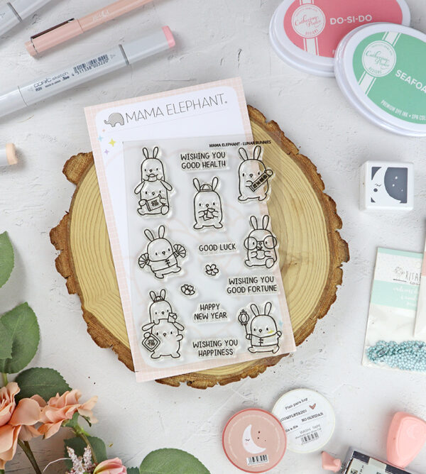 Set de sellos Lunar Bunnies de Mama Elephant