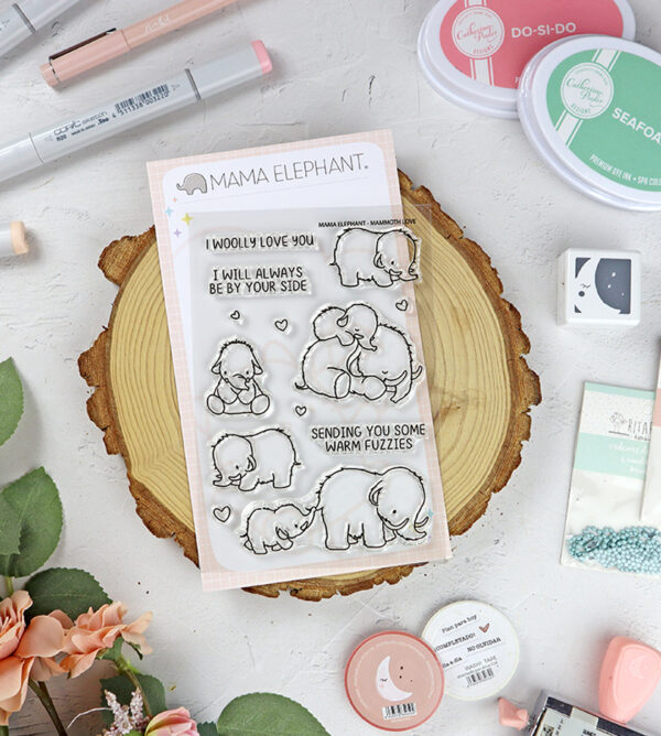 Set de sellos Mammoth Love de Mama Elephant