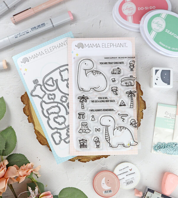 Set de sellos+troquel Me & My Dinosaur de Mama Elephant