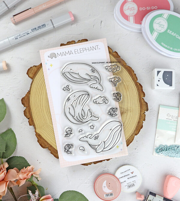 Set de sellos Me & My Whale de Mama Elephant