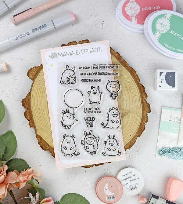 Set de sellos Moster Hugs de Mama Elephant