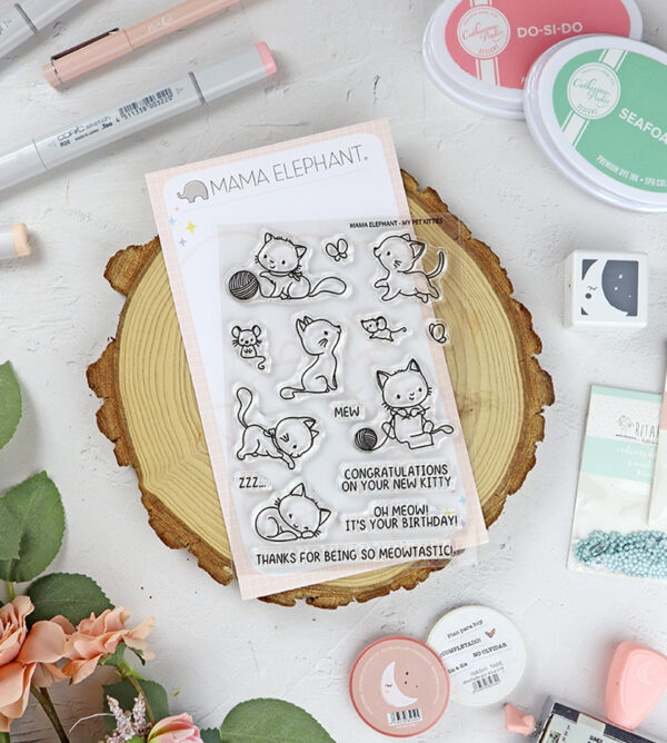 Set de sellos My Pet Kitties de Mama Elephant