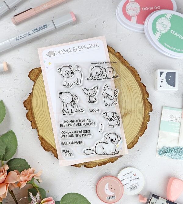 Set de sellos My Pet Puppies de Mama Elephant