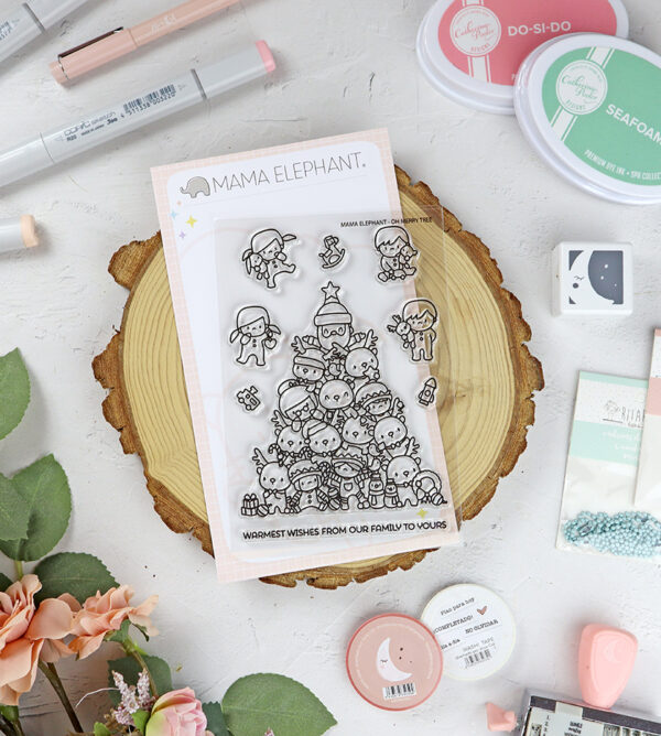 Set de sellos Oh Merry Tree de Mama Elephant