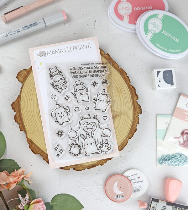 Set de sellos Shine With Love de Mama Elephant