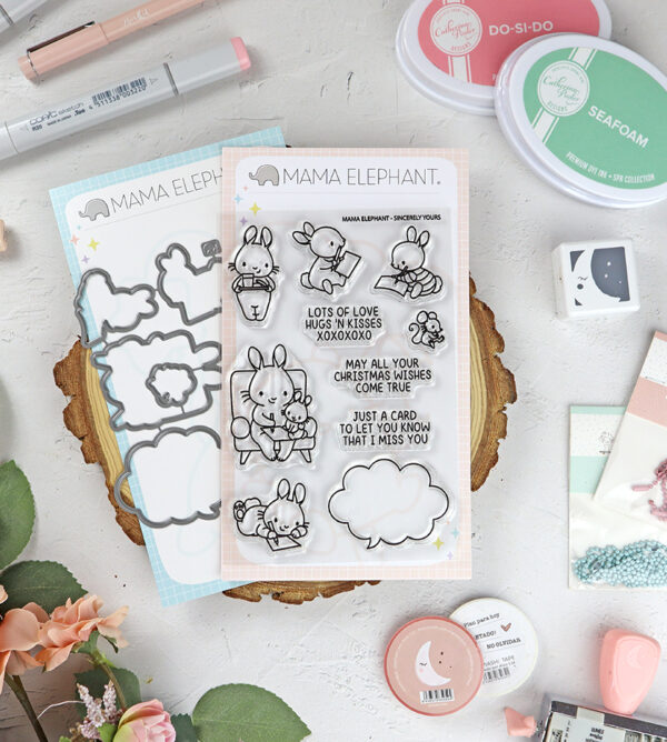 Set de sellos+troquel Sincerely Yours de Mama Elephant