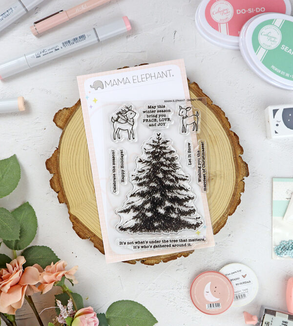 Set de sellos Snowy Tree de Mama Elephant