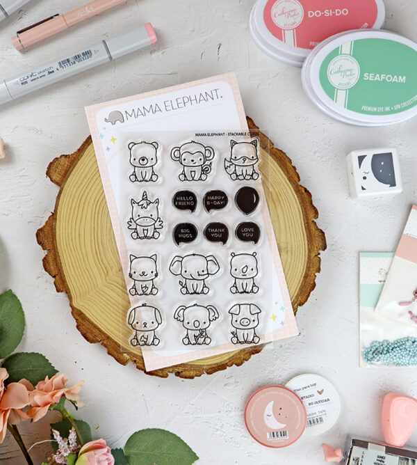 Set de sellos Stackable Cuties de Mama Elephant