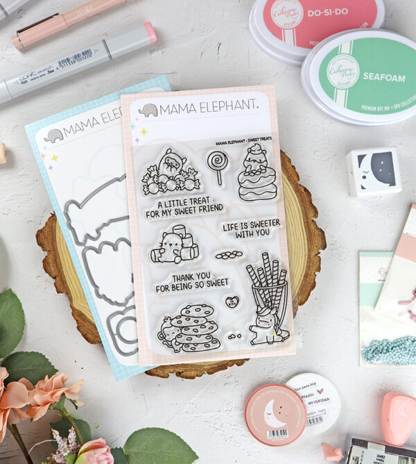 Set de sellos+troquel Sweet Treats de Mama Elephant