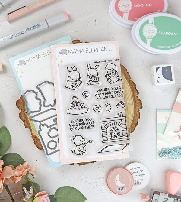 Set de sellos+troquel Toasty Friends de Mama Elephant