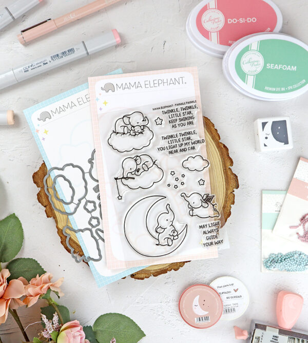 Set de sellos+troquel Twinkle Twinkle de Mama Elephant