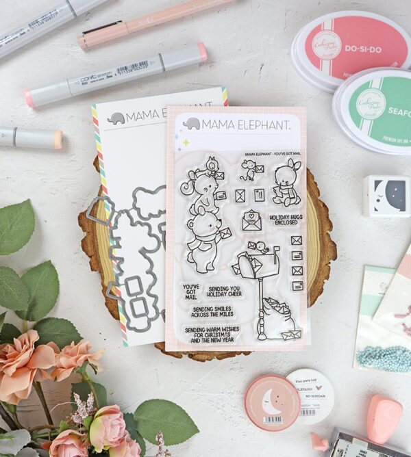 Set de sellos+troquel You've got mail de Mama Elephant